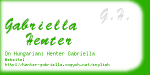 gabriella henter business card